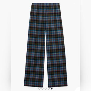 Savage X Fenty Tied Up Open Back Pants in Blue Aruba Canterbury Plaid, Size XL